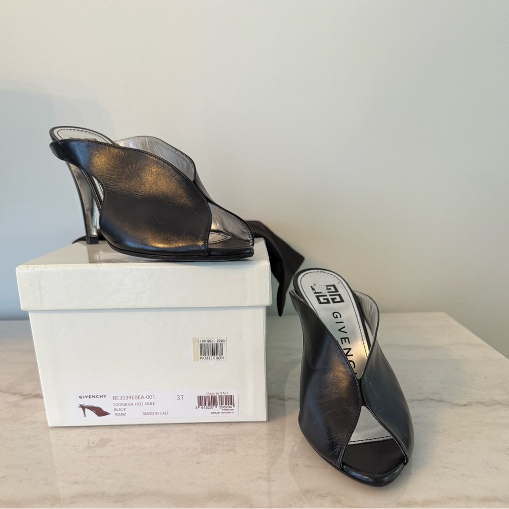 Givenchy Black Open-Toe Heels